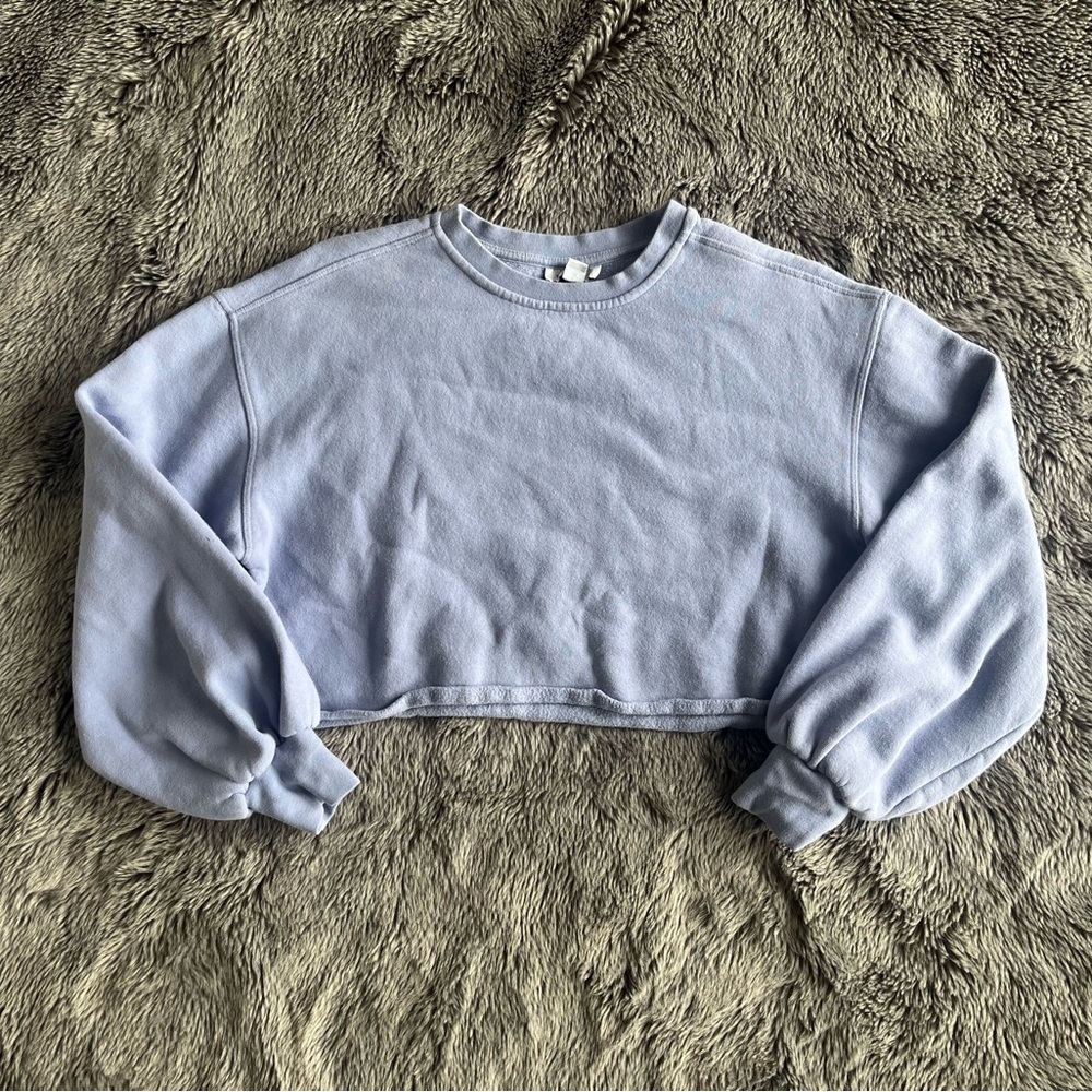 Women's Light Violet Cropped Sweatshirt